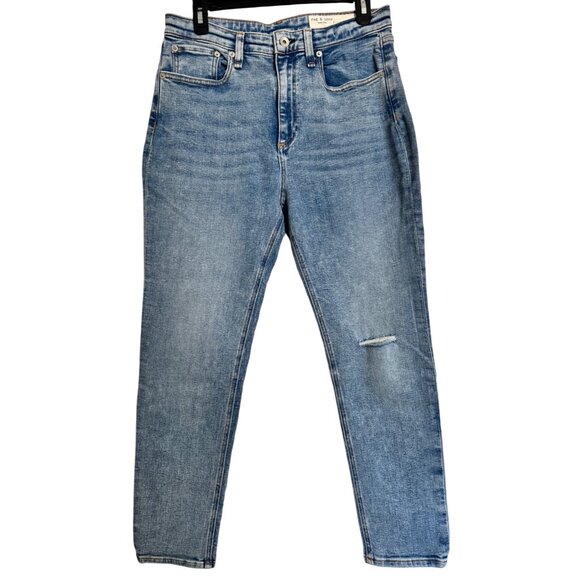 Rag Bone Nina High Rise Ankle Crop Size 30 Jeans Ankle Skinny NWT Wells Holes $2 - Picture 11 of 11
